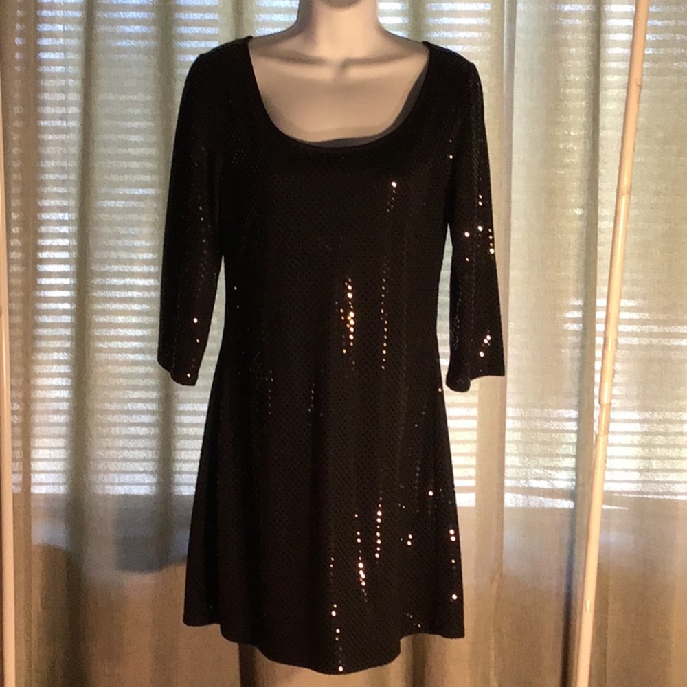 Vintage black shimmer dress